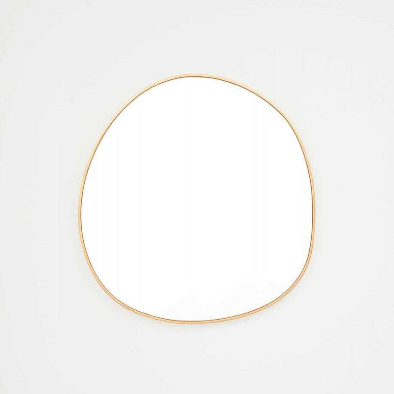 Middle of Nowhere Organic Mirror, Brass, 90 x 95cm.