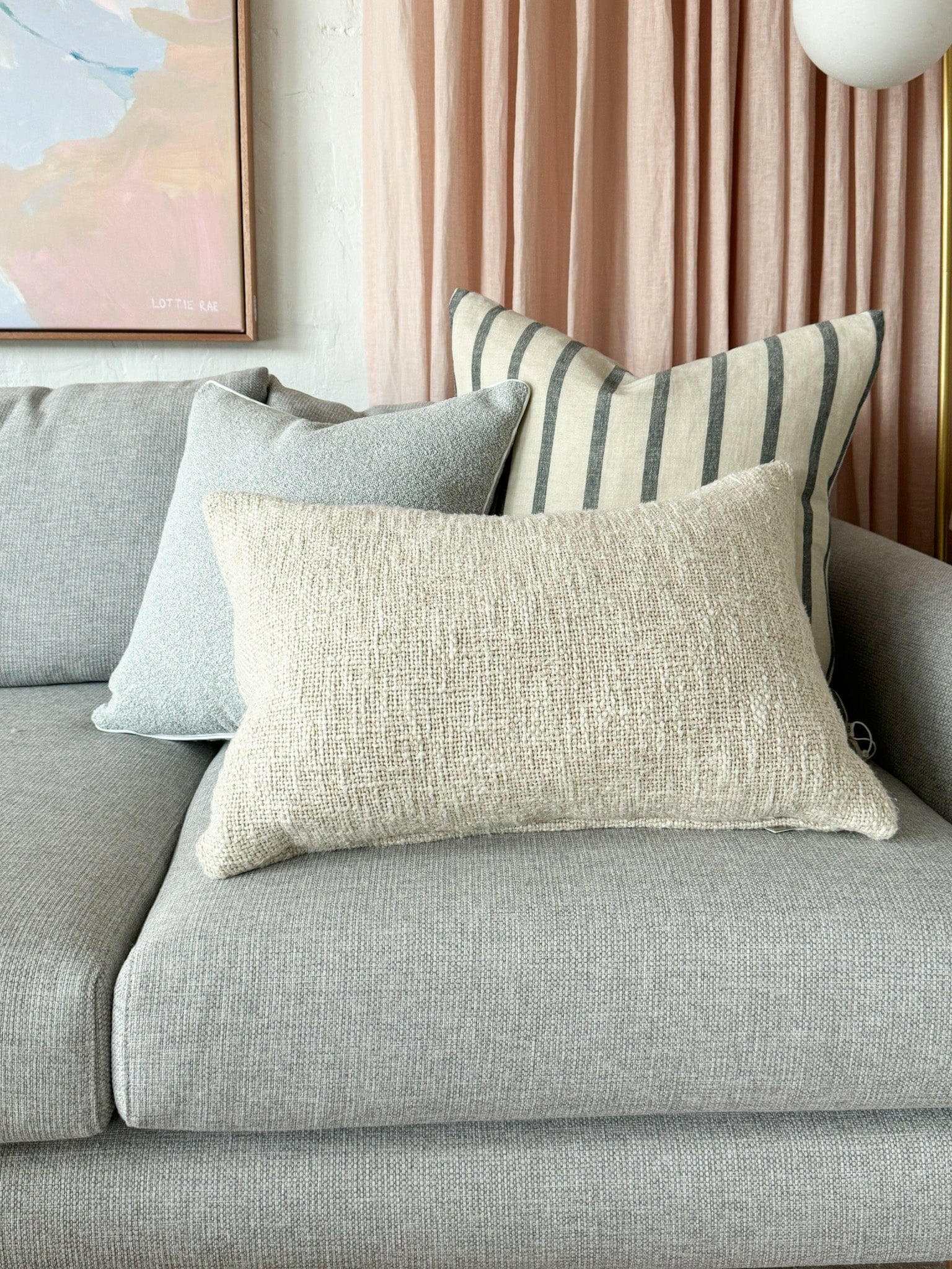 Baya Cyprian Oblong Cushion - Oatmeal 40 x 60