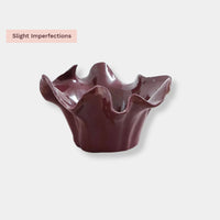 norsu STUDIO Living Sculptural Ceramic Bowl – Burgundy (Almost Perfect)
