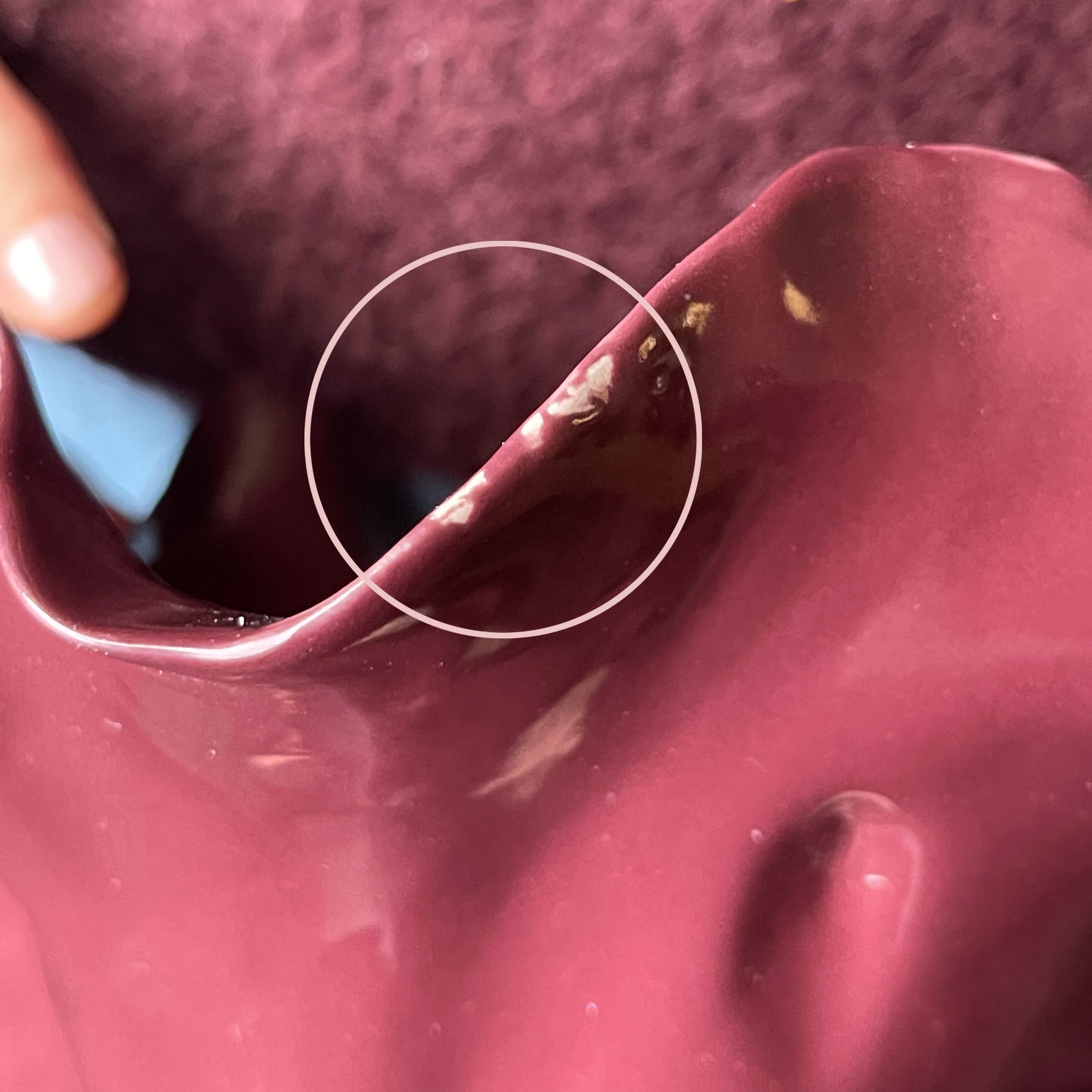 norsu STUDIO Living Sculptural Ceramic Bowl – Burgundy (Almost Perfect)