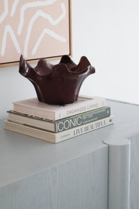 norsu STUDIO Living Sculptural Ceramic Bowl – Burgundy (Almost Perfect)