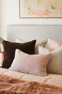 Baya Stria Cushion - Chocolate Velvet