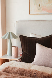 Baya Stria Cushion - Chocolate Velvet