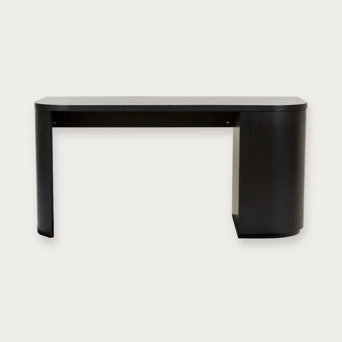 GlobeWest Orson Round Desk - Black Oak