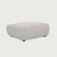 GlobeWest Juno Cloud Ottoman in Moon Rock