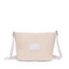 Base Supply Panier crossbody bag in chalk with woven texture and adjustable strap