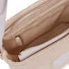 Base Supply Panier crossbody bag interior with zip pocket and cotton lining in chalk color