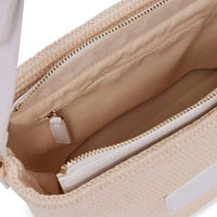 Base Supply Panier crossbody bag interior with zip pocket and cotton lining in chalk color