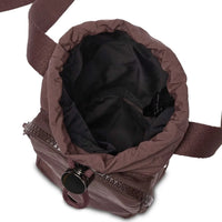 Base Supply Bottle Sling chocolate waterproof crossbody with drawstring top and adjustable strap
