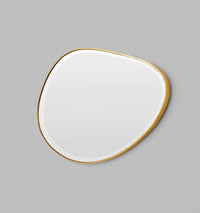Middle of Nowhere Mirrors Middle of Nowhere Pebble Mirror, Brass, 120 x 70cm