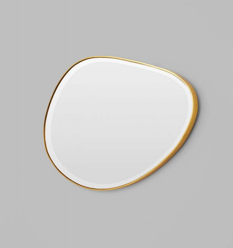 Middle of Nowhere Mirrors Middle of Nowhere Pebble Mirror, Brass, 120 x 70cm