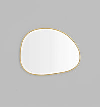 Middle of Nowhere Mirrors Middle of Nowhere Pebble Mirror, Brass, 55 x 70cm