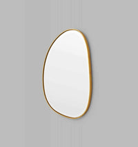 Middle of Nowhere Mirrors Middle of Nowhere Pebble Mirror, Brass, 55 x 70cm