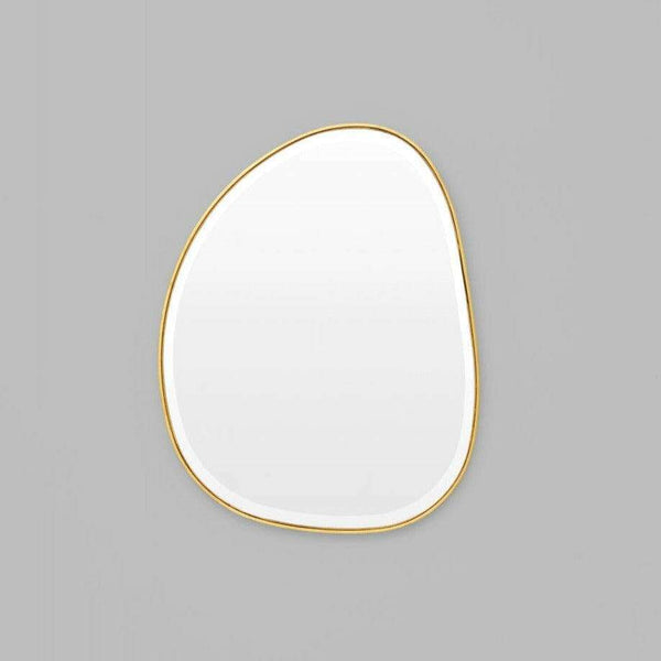 Middle of Nowhere Pebble Mirror, Brass, 55 x 70cm | Norsu Interiors