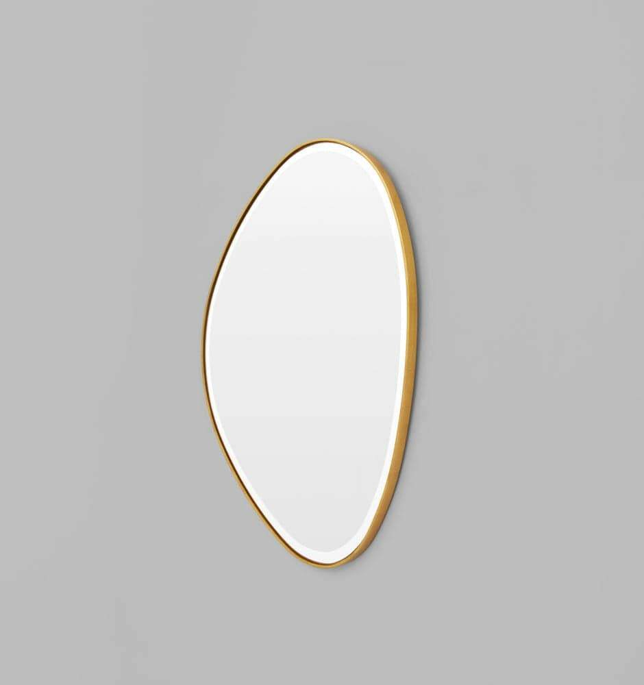 Middle of Nowhere Mirrors Middle of Nowhere Pebble Mirror, Brass, 70 x 90cm