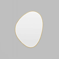 Middle of Nowhere Mirrors Middle of Nowhere Pebble Mirror, Brass, 70 x 90cm