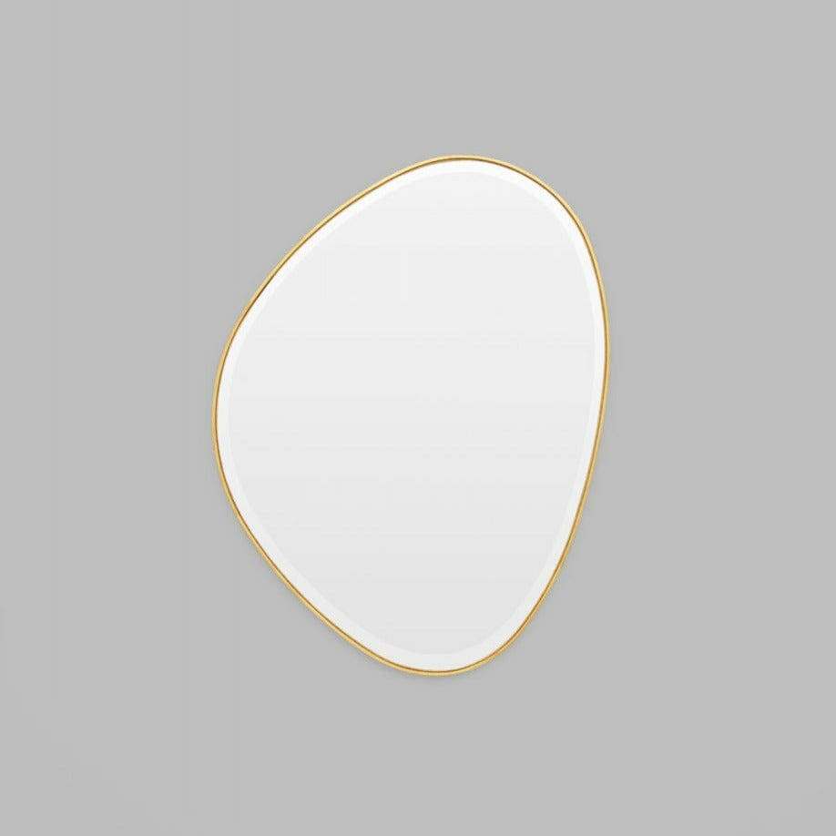 Middle of Nowhere Mirrors Middle of Nowhere Pebble Mirror, Brass, 70 x 90cm