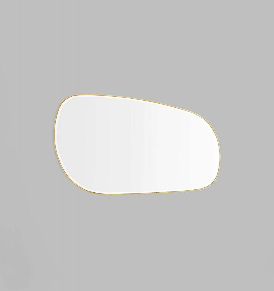 Middle of Nowhere Mirrors Middle of Nowhere Pebble Mirror, Brass, 90 x 150cm