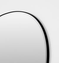 Middle of Nowhere Pebble Mirror, Black, 100 x 110cm - corner detail