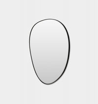 Middle of Nowhere Pebble Mirror, Black, 100 x 110cm - side profile