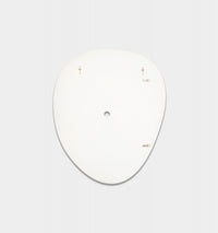 Middle of Nowhere Pebble Mirror, Bright White, 100 x 110cm - reverse showing fixings