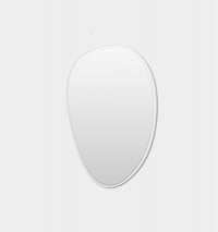 Middle of Nowhere Pebble Mirror, Bright White, 100 x 110cm - side profile