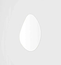 Middle of Nowhere Mirrors Middle of Nowhere Pebble Mirror, Bright White, 120 x 70cm