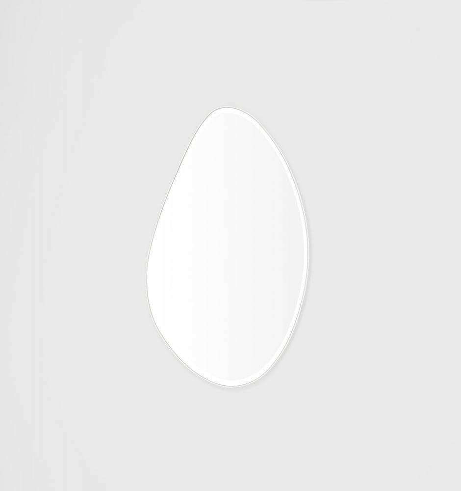 Middle of Nowhere Mirrors Middle of Nowhere Pebble Mirror, Bright White, 120 x 70cm