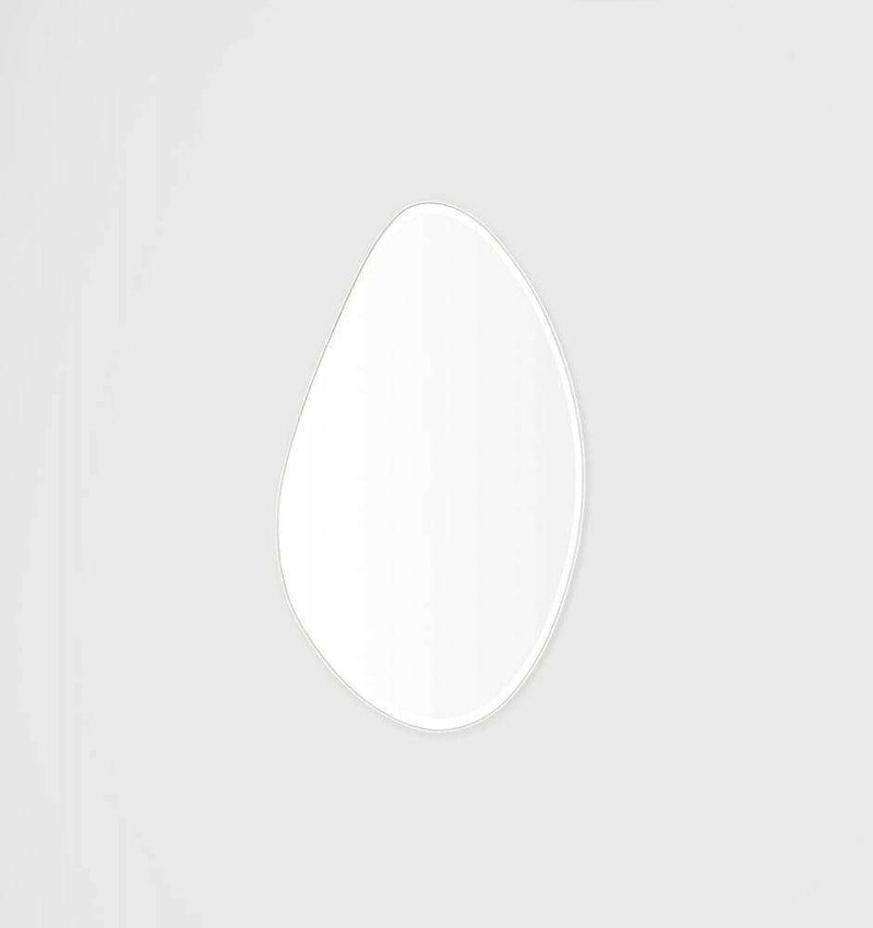 Middle of Nowhere Mirrors Middle of Nowhere Pebble Mirror, Bright White, 120 x 70cm