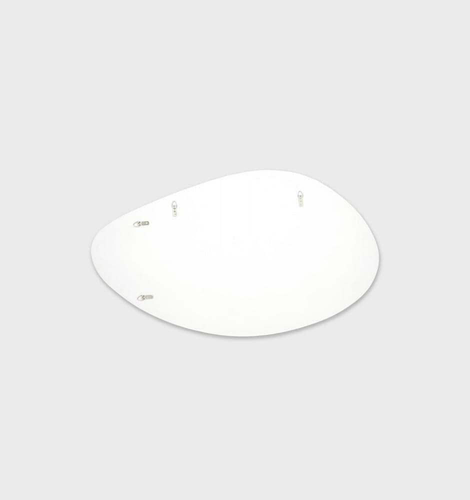 Middle of Nowhere Mirrors Middle of Nowhere Pebble Mirror, Bright White, 120 x 70cm