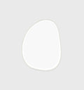 Middle of Nowhere Pebble Mirror, Bright White, 55 x 70cm
