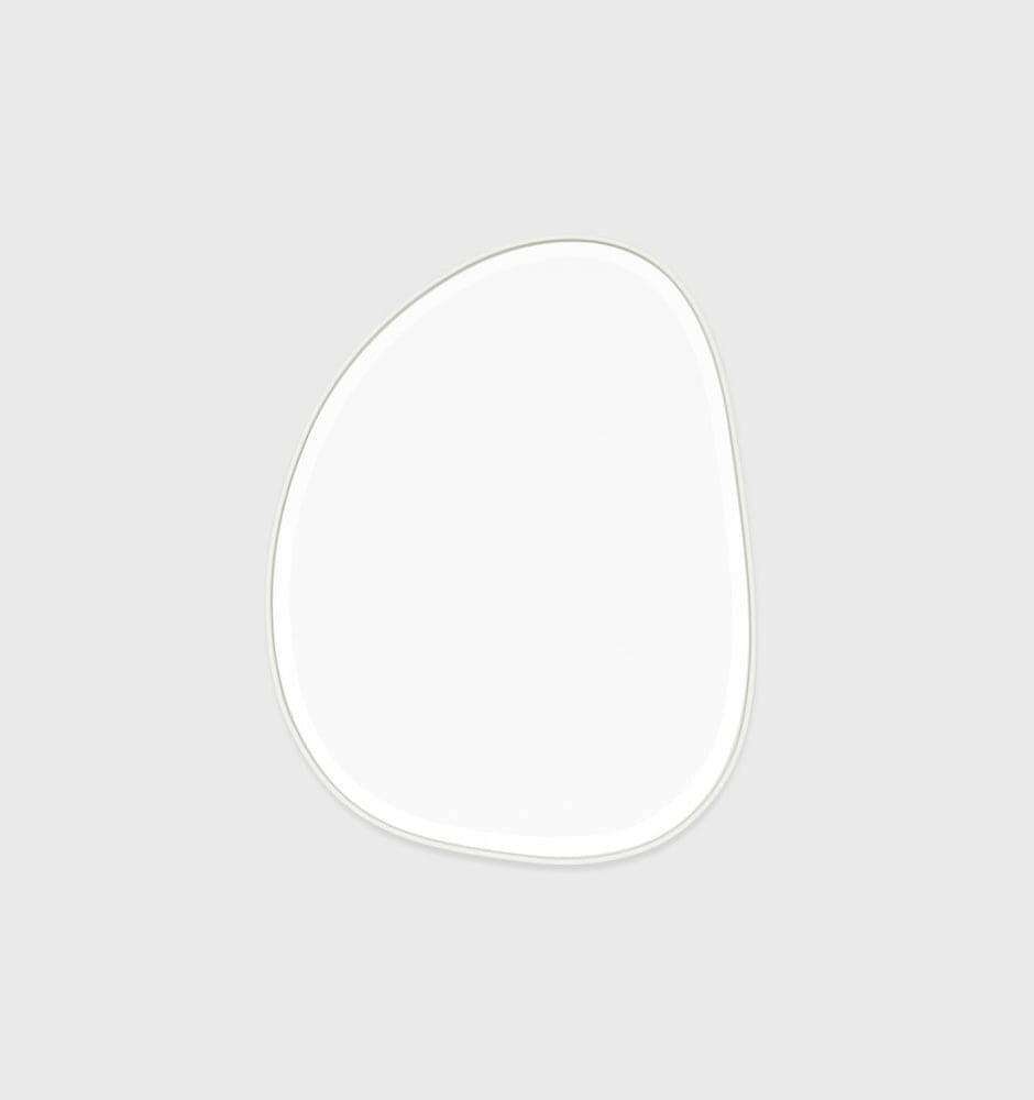 Middle of Nowhere Mirrors Middle of Nowhere Pebble Mirror, Bright White, 55 x 70cm