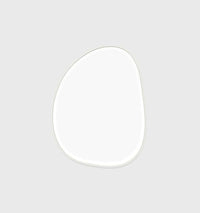 Middle of Nowhere Mirrors Middle of Nowhere Pebble Mirror, Bright White, 55 x 70cm