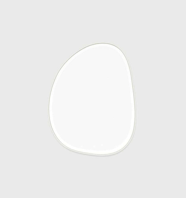 Middle of Nowhere Pebble Mirror, Bright White, 55 x 70cm | Norsu Interiors
