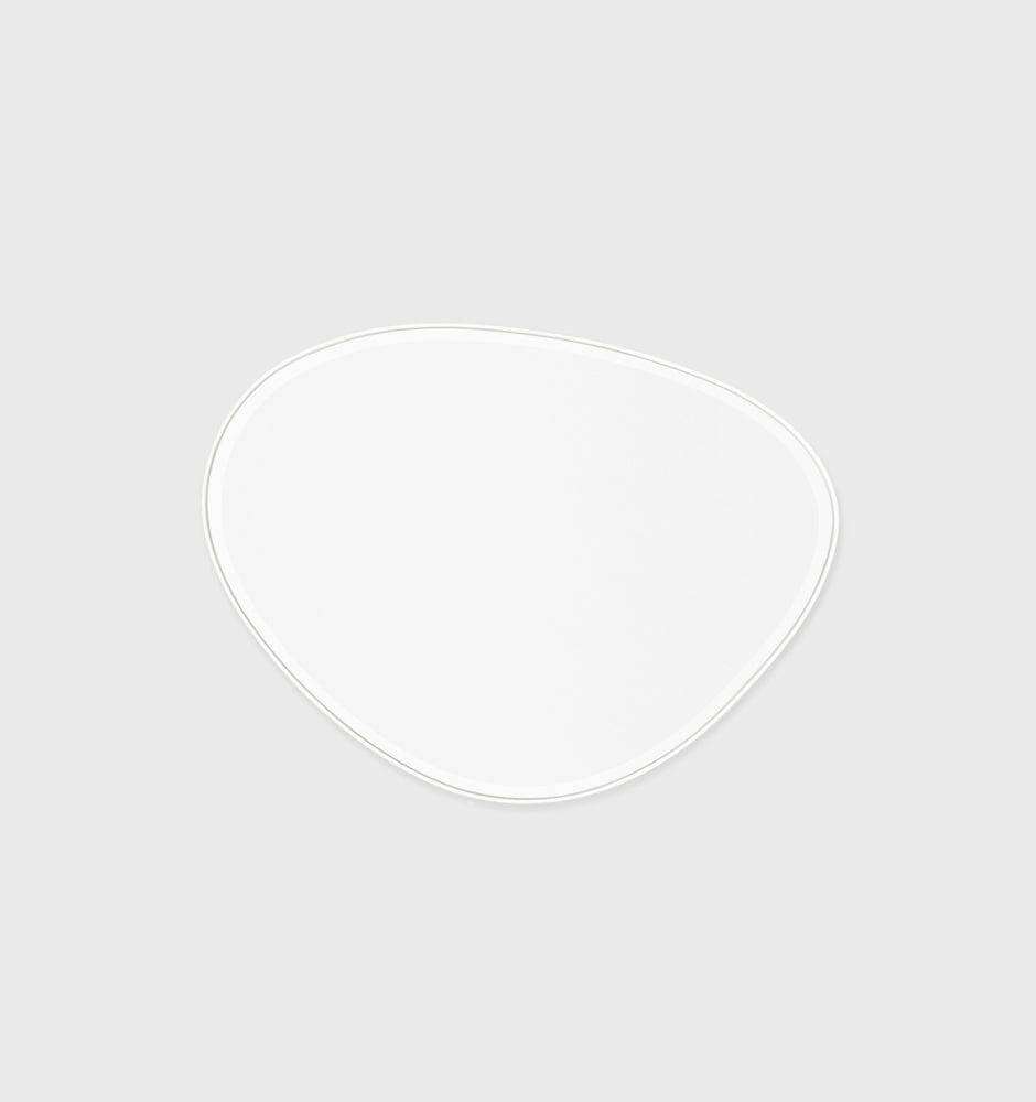 Middle of Nowhere Mirrors Middle of Nowhere Pebble Mirror, Bright White, 70 x 90cm
