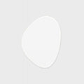 Middle of Nowhere Pebble Mirror, Bright White, 70 x 90cm