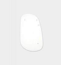 Middle of Nowhere Pebble Mirror in bright white, organic shape, 90 x 150 cm, modern and versatile design.