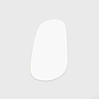 Middle of Nowhere Pebble Mirror in bright white with an organic, asymmetrical shape, 90 x 150 cm, modern minimalist design.