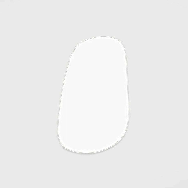 Middle of Nowhere Pebble Mirror bright white organic shape 90x150cm modern minimal design