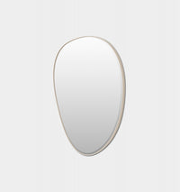Middle of Nowhere Pebble Mirror, Sand, 100 x 110cm - side profile