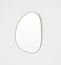 Middle of Nowhere Pebble Mirror, Sand, 55 x 70cm - side profile