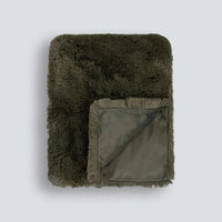 Baya Blankets & Throws Pelage Faux Fur Throw - Olive