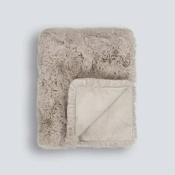 Baya Blankets & Throws Pelage Faux Fur Throw - Taupe