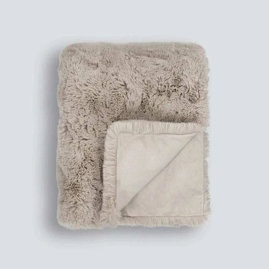 Baya Blankets & Throws Pelage Faux Fur Throw - Taupe