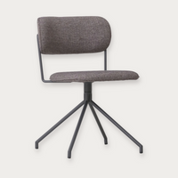 GlobeWest Piccolo Spider Leg Office Chair - Carbon Tweed, Matt Graphite