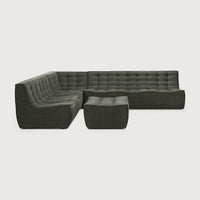 Ethnicraft Sofas Ethnicraft Sofa N701 - 3 Seater - Moss Eco