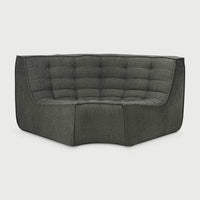 Ethnicraft Sofas Ethnicraft Sofa N701 -  Round Corner - Moss Eco