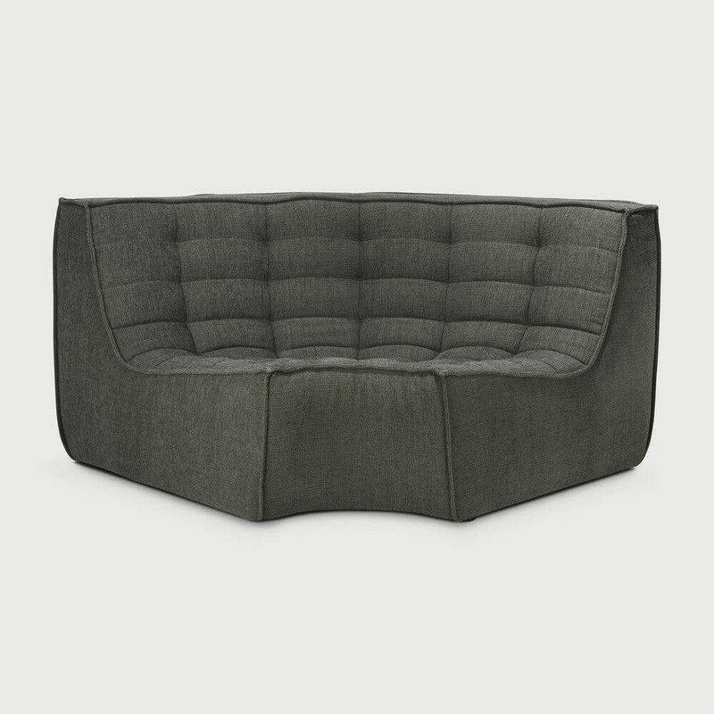 Ethnicraft Sofas Ethnicraft Sofa N701 -  Round Corner - Moss Eco