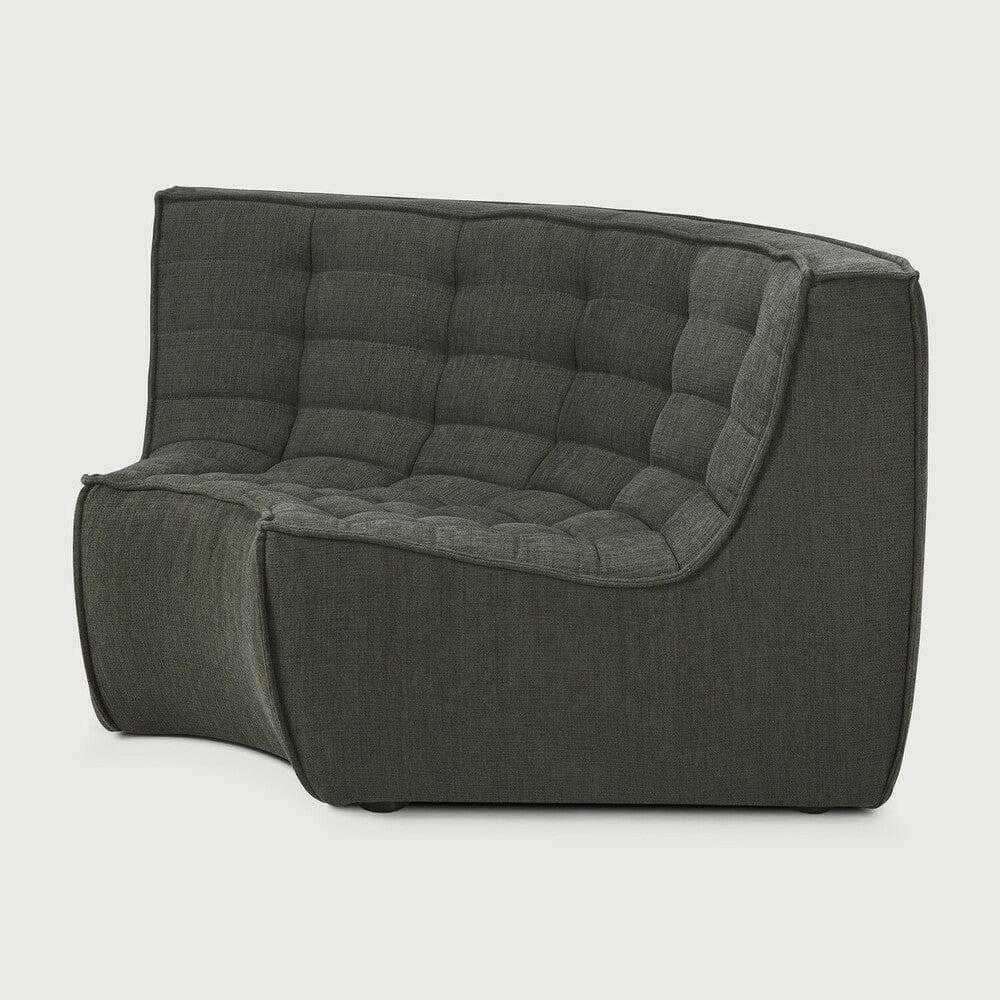Ethnicraft Sofas Ethnicraft Sofa N701 -  Round Corner - Moss Eco