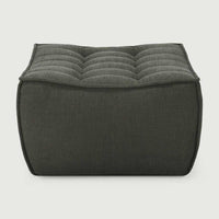 Ethnicraft Sofas Ethnicraft Footstool Sofa N701 - Moss Eco